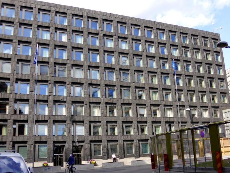 © Reuters. A general view of Sweden's central bank in Stockholm