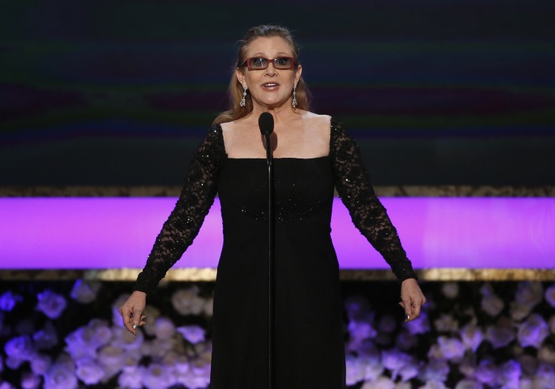 © Reuters. Imagen de archivo de la actriz Carrie Fisher durante la vigésimo primera ceremonia de premiación del Sindicato de Actores de Pantalla en Los Angeles