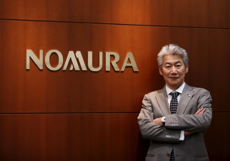 © Reuters. FILE PHOTO: Nomura Holdings' Chief Executive Officer Nagai speaks during an interview with Reuters in Tokyo