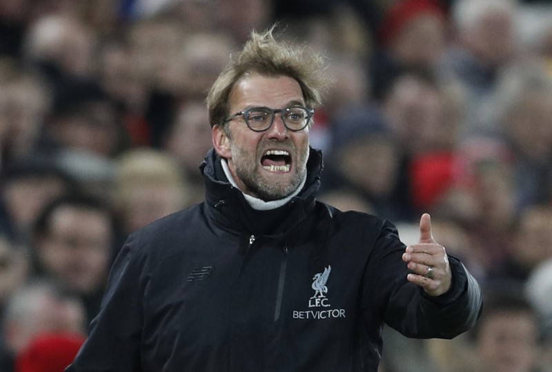 © Reuters. Liverpool manager Juergen Klopp