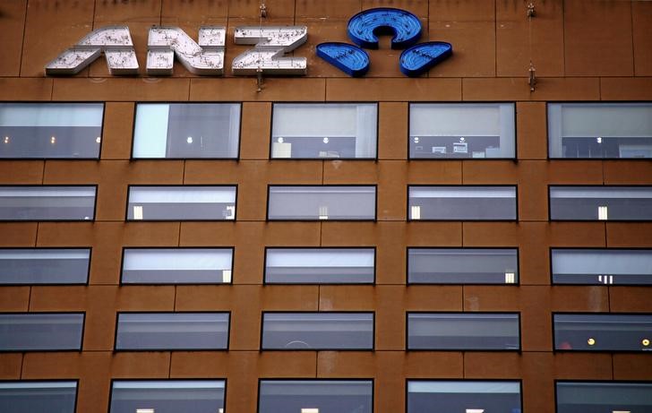 © Reuters. The logo of the Australia New Zealand Bank Group (ANZ) is displayed on their main office building in Melbourne, Australia