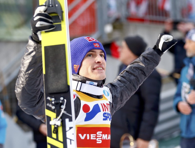 © Reuters. Ski Jumping - 65th four-hills ski jumping tournament first round