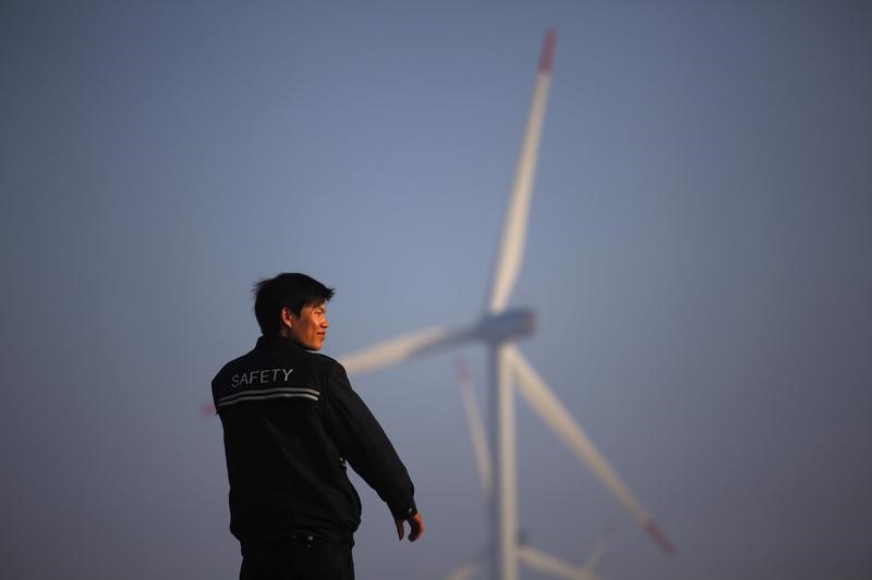 © Reuters. China invertirá 342.000 mlns eur en energía renovable hasta 2020
