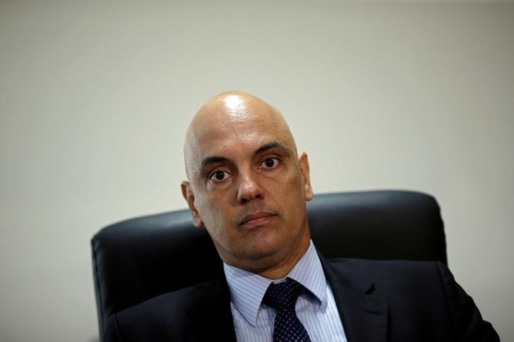 © Reuters. Ministro da Justiça, Alexandre de Moraes, durante reunião na Defensoria Pública em Manaus