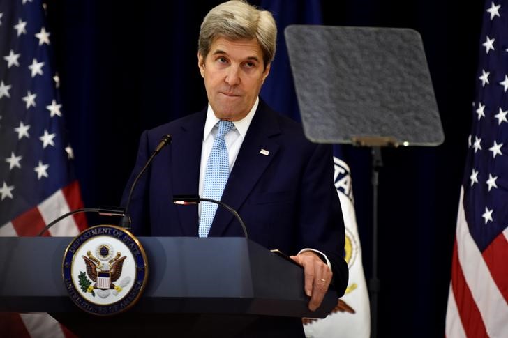 © Reuters. كيري يقول أمريكا تشجع محادثات أستانة بشأن سوريا ويأمل أن تكون خطوة نحو السلام
