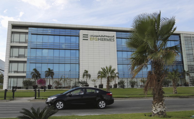 © Reuters. The building of EFG-Hermes, also known as Egyptian Financial Group Hermes Holding Co SAE, is seen at the Smart Village in the outskirts of Cairo