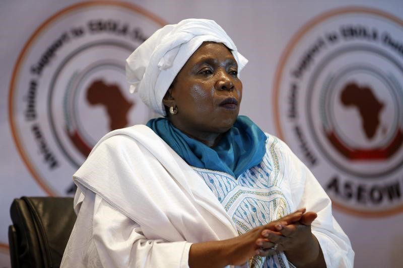 © Reuters. African Union Commission Chairperson Nkosazana Dlamini-Zuma attends launch ceremony of African Union support to Ebola outbreak in West Africa (ASEOWA) in Lagos