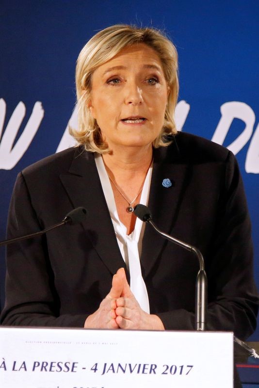 © Reuters. Marine Le Pen, leader del Fronte Nazionale