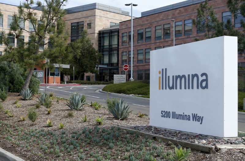 © Reuters. The offices of gene sequencing company Illumina Inc are shown in San Diego, California