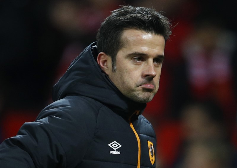 © Reuters. Hull City manager Marco Silva after the game