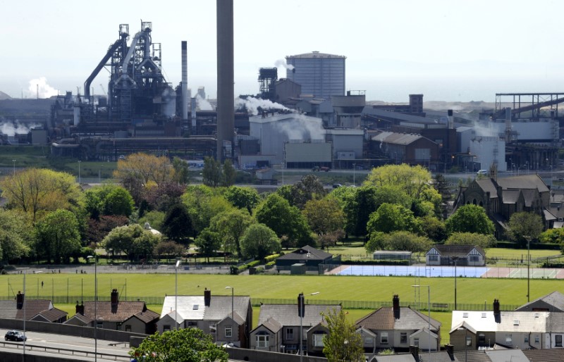 © Reuters. The Tata Steel plant is seen in Port Talbot