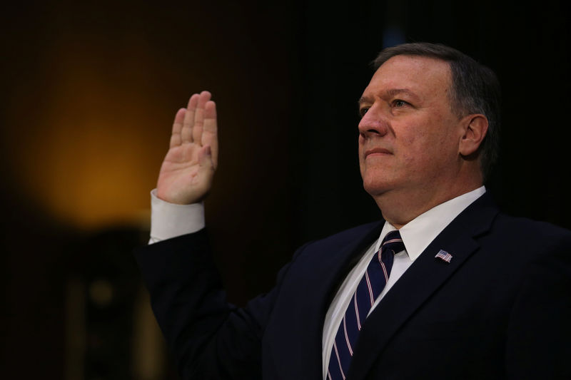 © Reuters. Representative Mike Pompeo (R-KS) testifies before a Senate Intelligence hearing on his nomination to head the CIA on Capitol Hill in Washington