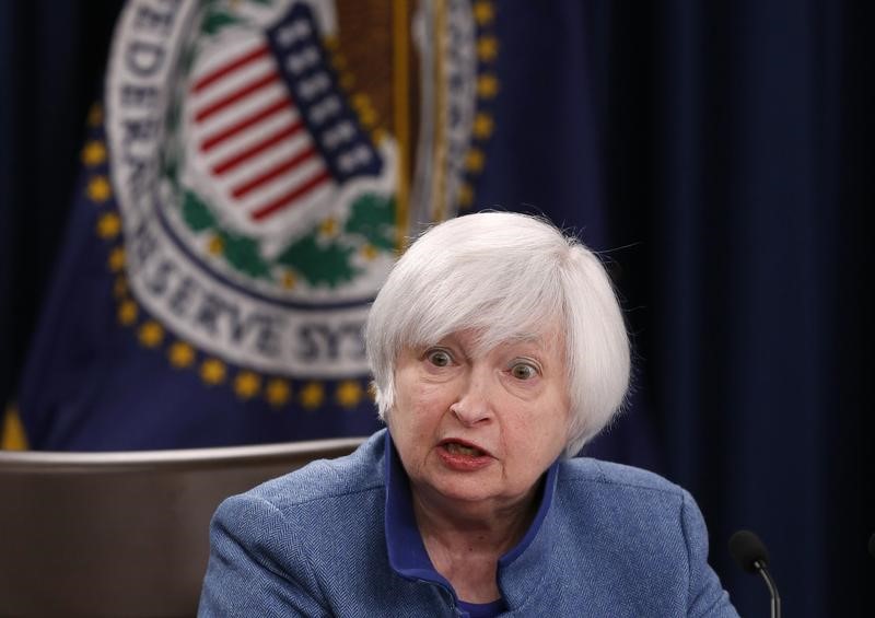 © Reuters. Federal Reserve  Chair Yellen holds news conference following FOMC meeting in Washington