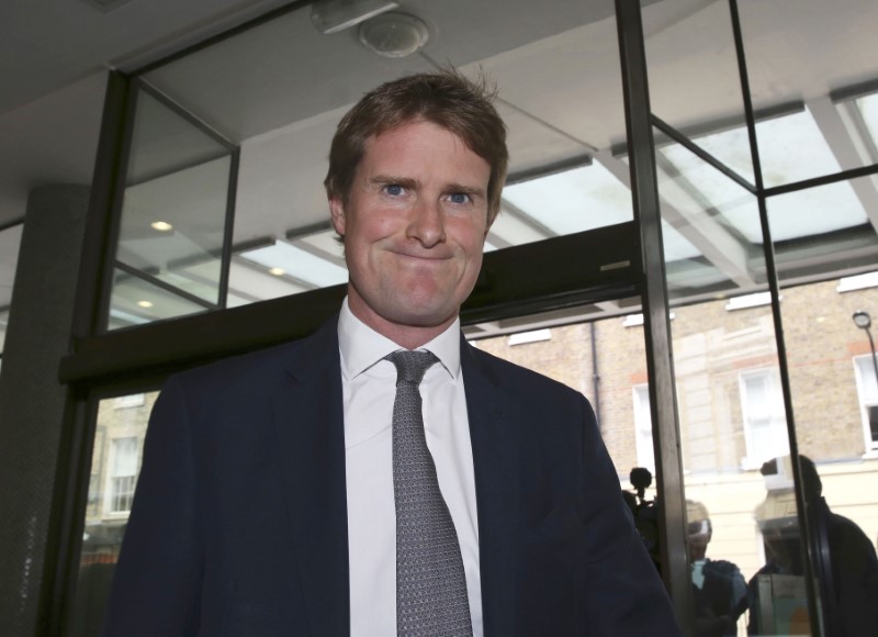 © Reuters. Prospective Labour leader Tristram Hunt arrives at the annual conference of independent organisations for Labour Party members and trade unionists in London