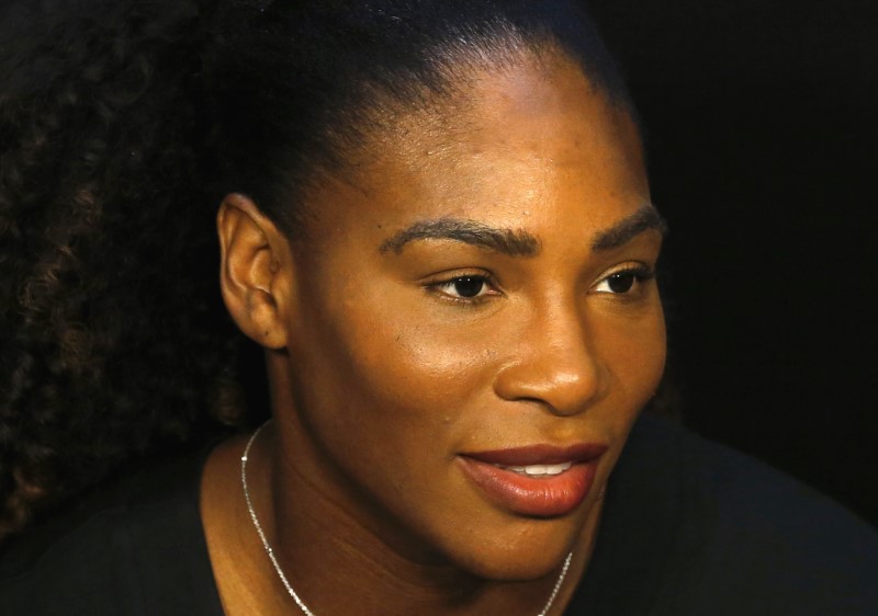 © Reuters. Serena Williams of the U.S. speaks during a news conference ahead of the Australian Open tennis tournament in Melbourne