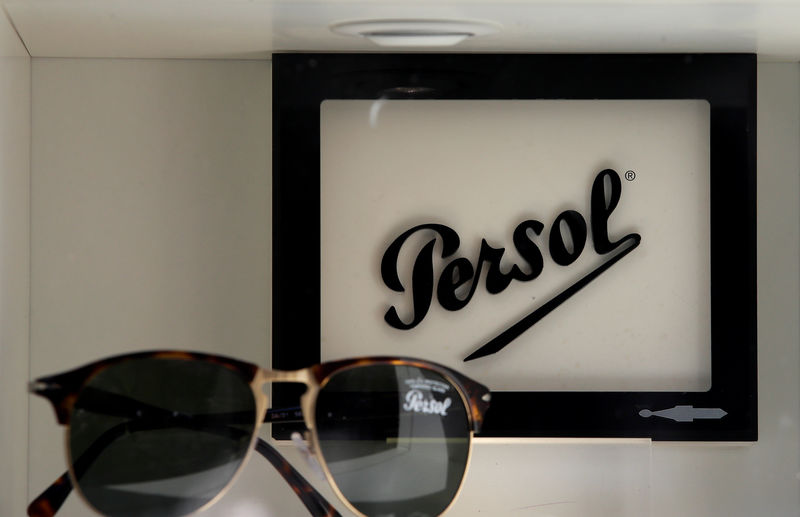 © Reuters. FILE PHOTO:  Persol glasses are seen in a shop in Rome