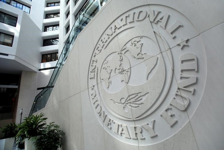 © Reuters. Logo do Fundo Monetário Internacional (FMI) na sede da instituição em Washington