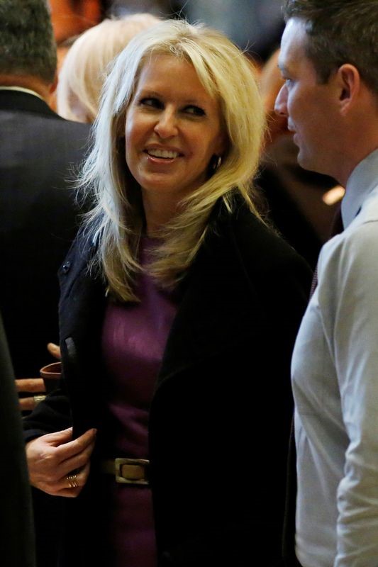 © Reuters. Monica Crowley, talk radio personality, stands in the lobby of Trump Tower in Manhattan, New York
