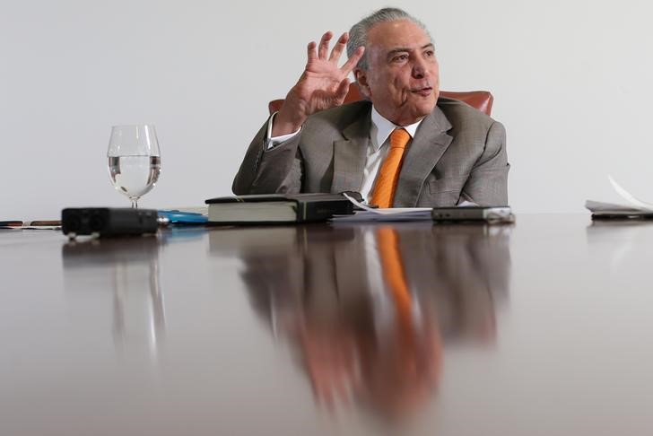 © Reuters. Presidente Michel Temer concede entrevista exclusiva à Reuters no Palácio do Planalto