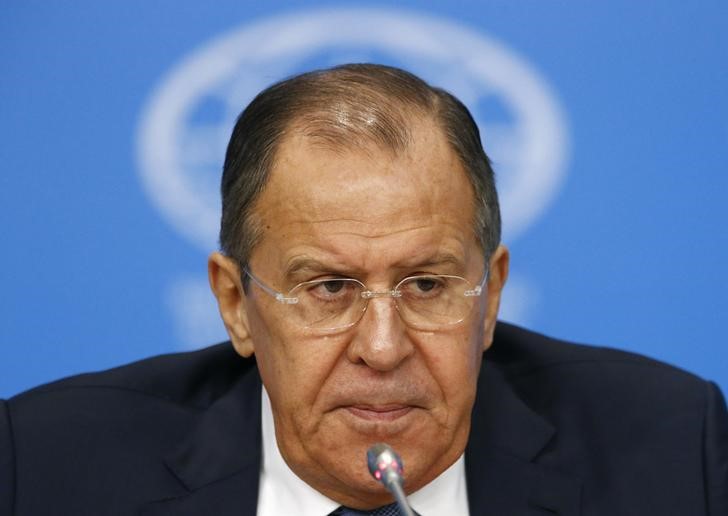 © Reuters. Ministro russo das Relações Exteriores, Sergei Lavrov, durante evento em Moscou
