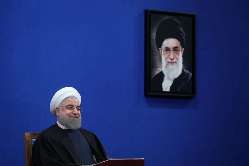 © Reuters. Iran's President Hassan Rouhani attends a news conference in Tehran