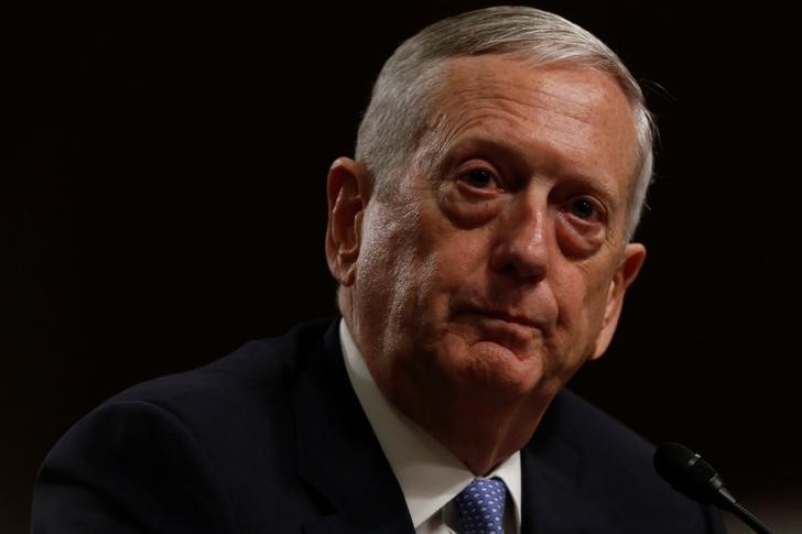 © Reuters. Mattis testifies before a Senate Armed Services Committee hearing on his nomination to serve as defense secretary in Washington