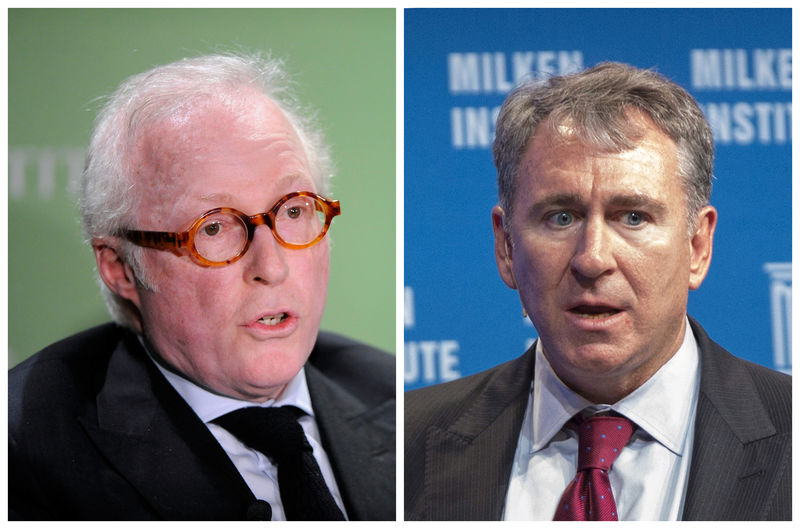 © Reuters. A combination photo of Israel Englander and Kenneth C. Griffin