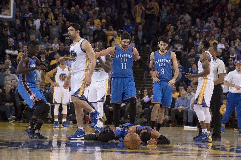 © Reuters. NBA: Oklahoma City Thunder at Golden State Warriors