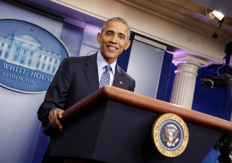 © Reuters. Presidente dos EUA, Barack Obama, na última entrevista coletiva no cargo
