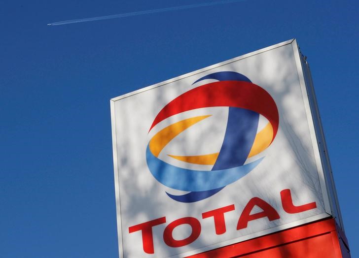 © Reuters. File picture of the logo for oil giant Total at a petrol station in London