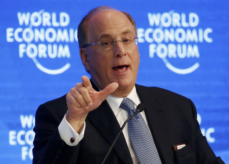 © Reuters. Fink Chairman and CEO BlackRock attends the WEF annual meeting in Davos