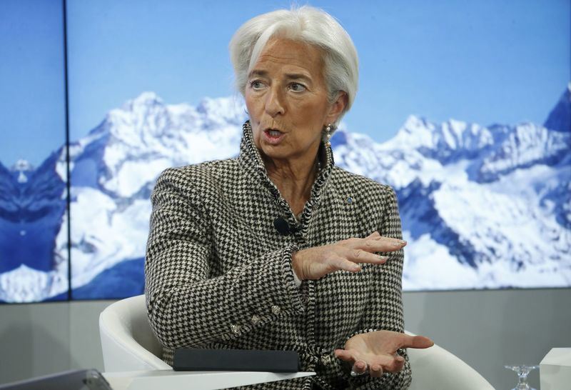 © Reuters. Christine Lagarde, Managing Director, International Monetary Fund (IMF) attends the annual meeting of the World Economic Forum (WEF) in Davos