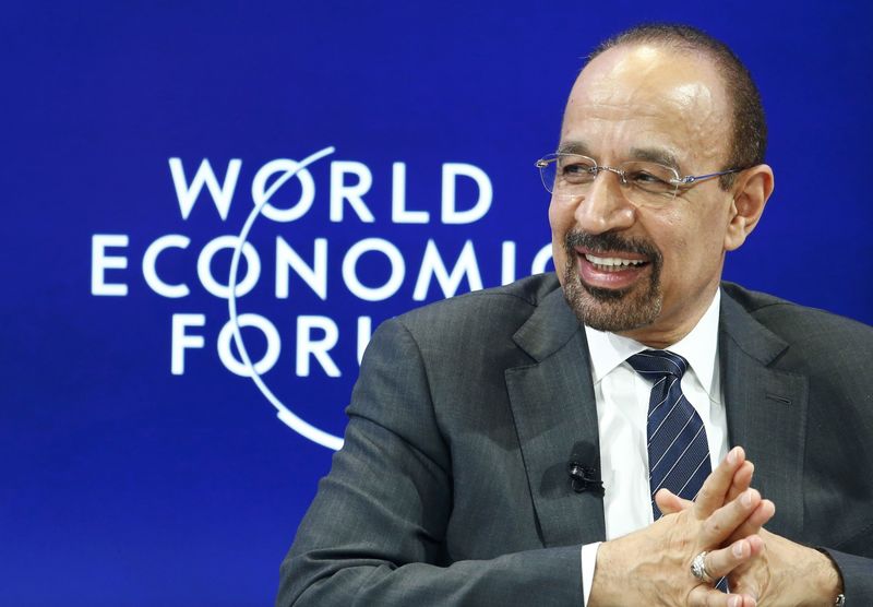 © Reuters. al-Falih Saudi energy minister attends the WEF annual meeting in Davos