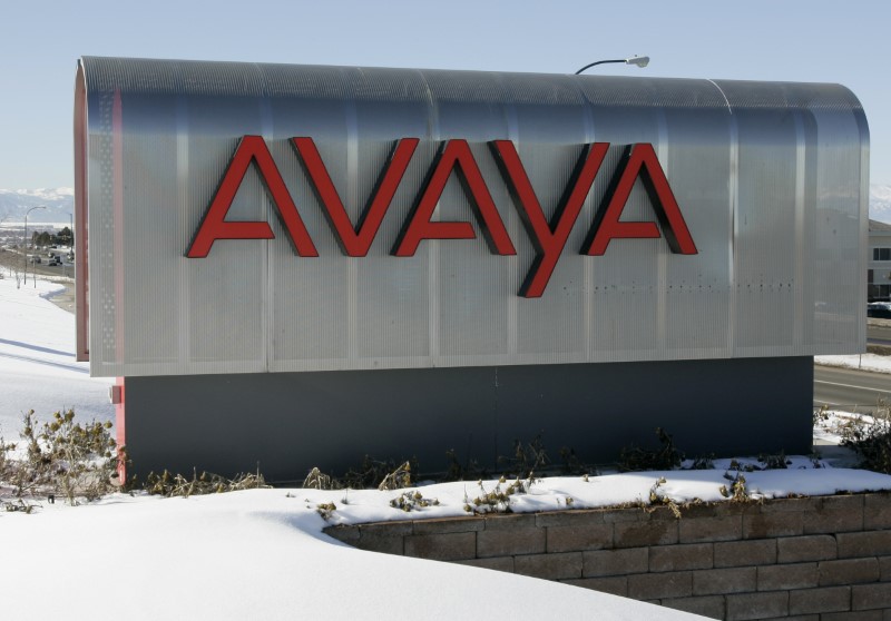 © Reuters. The sign at Avaya Inc. offices and lab in Westminster, Colorado is seen