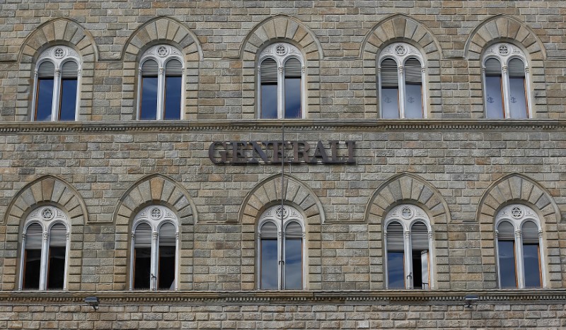 © Reuters. Assicurazioni Generali logo is seen in Florence