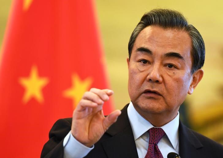 © Reuters. Ministro das Relações Exteriores da China, Wang Yi, durante evento em Pequim