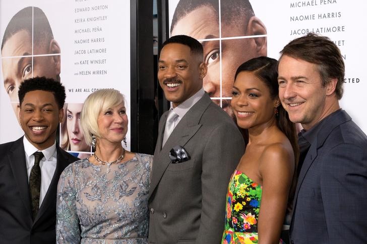 © Reuters. Elenco do filme "Beleza Oculta" durante evento em Nova York