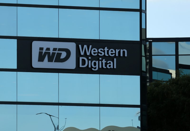 © Reuters. A Western Digital office building is shown in Irvine, California