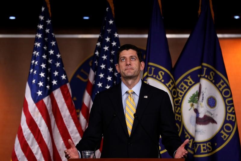 © Reuters. Ryan holds a news conference at the U.S. Capitol in Washington