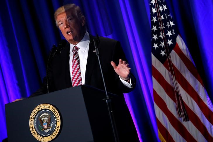 © Reuters. Presidente dos EUA, Donald Trump, durante evento na Filadélfia