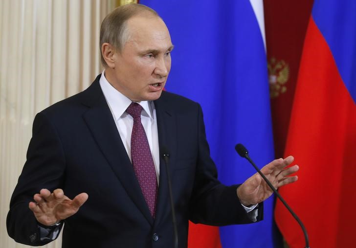 © Reuters. Putin durante entrevista em Moscou