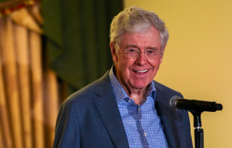 © Reuters. Charles Koch is pictured in this undated handout photo