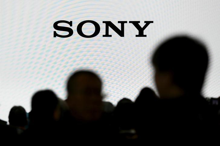© Reuters. The company logo of Sony Cooperation is seen at the CP+ camera and photo trade fair in Yokohama