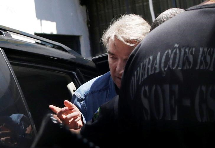 © Reuters. Ex-bilionário Eike Batista chega ao presídio Ary Franco, no Rio de Janeiro