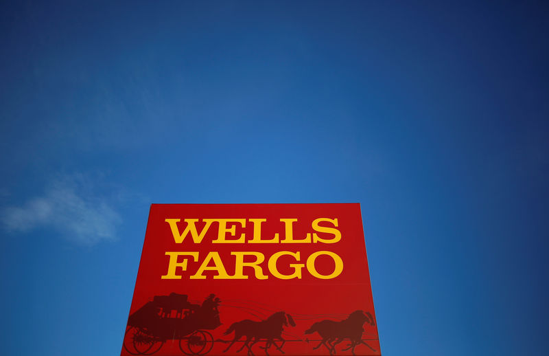 © Reuters. FILE PHOTO -  Wells Fargo branch is seen in the Chicago suburb of Evanston Illinois