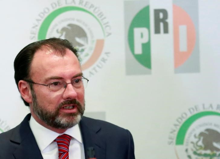 © Reuters. Chanceler mexicano Videgaray fala na Cidade do México