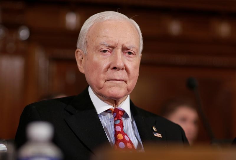 © Reuters. Senator Orrin Hatch during the second day of confirmation hearings on Senator Jeff Sessions nomination to be U.S. attorney general in Washington