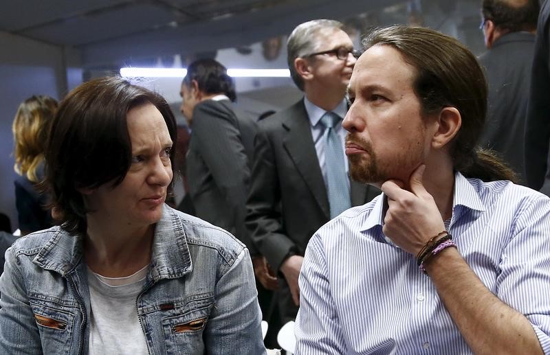 © Reuters. La cúpula de Podemos se rompe por las luchas internas