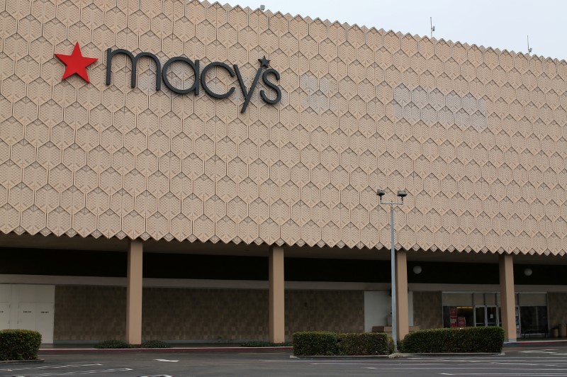 © Reuters. One of the 68 Macy's Inc stores the company plans to close is shown at the Mission Valley Center mall in San Diego, California