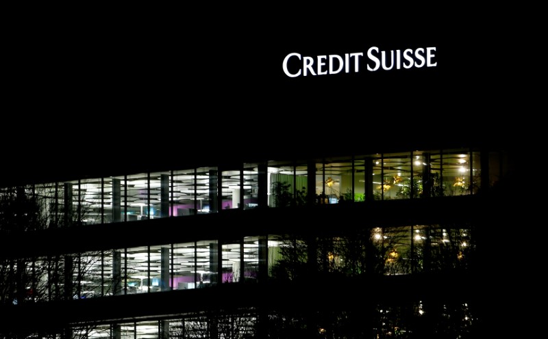 © Reuters. Logo of Swiss bank Credit Suisse is seen in Zurich